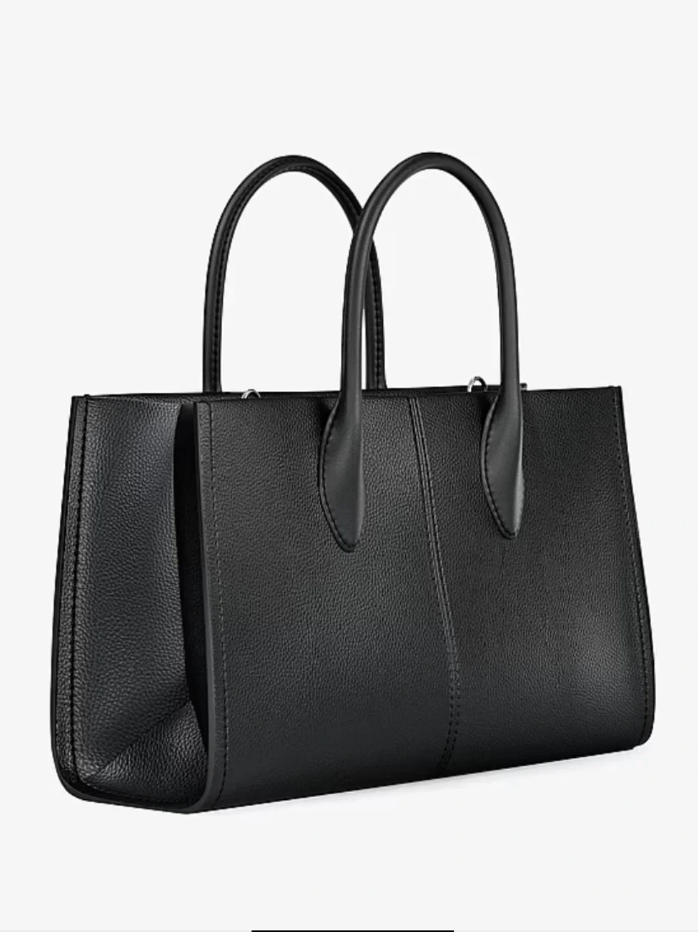 Michael Kors Black Leather Logo Satchel Tote Crossbody
